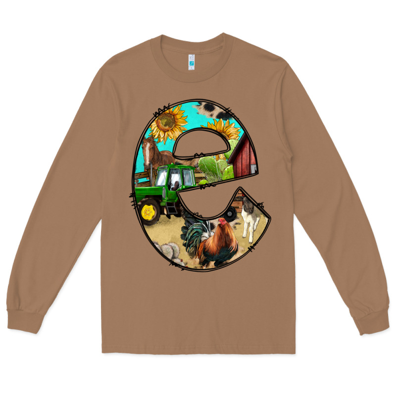 Farm Life Alphabet Lowercase Letters E Long Sleeve Tee by BundleAndBundleShop | Teevron