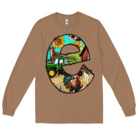 Toasted Coconut farm life alphabet lowercase letters e Long Sleeve Tee - BundleAndBundleShop
