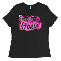 Black Stronger than the storm Ladies Tee - FaDigitalArtStudio