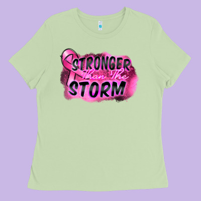 Stronger Than The Storm Ladies Tee Designed By Fadigitalartstudio