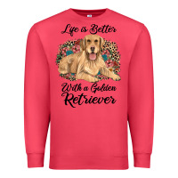 Cardinal life is better with a golden retriever Premium Sweatshirt - JahusDesignShop