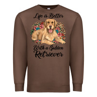 Chestnut life is better with a golden retriever Premium Sweatshirt - JahusDesignShop