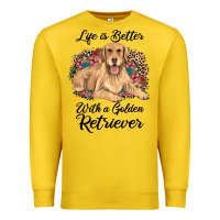 Lemon life is better with a golden retriever Premium Sweatshirt - JahusDesignShop