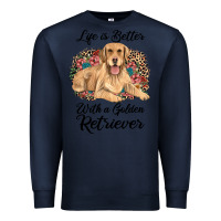 Navy life is better with a golden retriever Premium Sweatshirt - JahusDesignShop