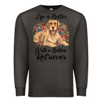 Smoke life is better with a golden retriever Premium Sweatshirt - JahusDesignShop
