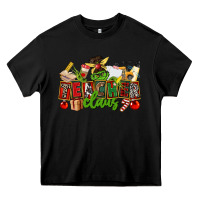 Black teacher claus christmas Heavy Core Tee - CowGirlArtShop