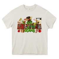 Cream teacher claus christmas Heavy Core Tee - CowGirlArtShop