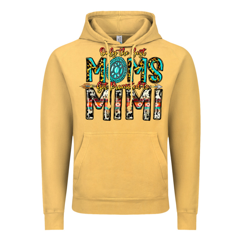 Only The Best Moms Get Promoted To Mimi Vintage Hoodie by CowhideDigitalArt | Teevron