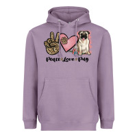 Lavender peace love pug Heavyweight Hoodie - JahusDesignShop