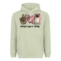 Matcha peace love pug Heavyweight Hoodie - JahusDesignShop