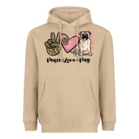 Mushroom peace love pug Heavyweight Hoodie - JahusDesignShop