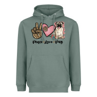 Sage peace love pug Heavyweight Hoodie - JahusDesignShop