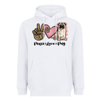 White peace love pug Heavyweight Hoodie - JahusDesignShop