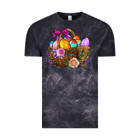 Cloud Black Easter Eggs Hamper Vintage Tee - BundleAndBundleShop