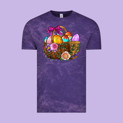 Easter Eggs Hamper Vintage Tee Designed By Bundleandbundleshop
