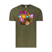 Vintage Olive Easter Eggs Hamper Vintage Tee - BundleAndBundleShop