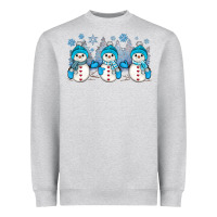 Heather Grey snowman winter Heavyweight Sweatshirt - JahusDesignShop