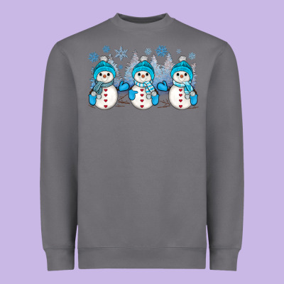 Snowman Winter Heavyweight Sweatshirt Designed By Jahusdesignshop