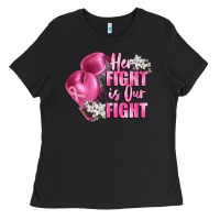 Black her fight is our fight Breast cancer awareness Ladies Tee - FaDigitalArtStudio