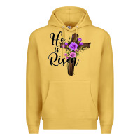 Antique Gold he is risen matthew 28 6 Premium Hoodie - Jasminsmagicworld
