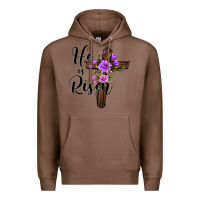 Chestnut he is risen matthew 28 6 Premium Hoodie - Jasminsmagicworld