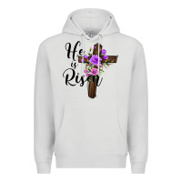 Dove Grey he is risen matthew 28 6 Premium Hoodie - Jasminsmagicworld