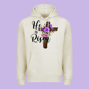 He Is Risen Matthew 28 6 Premium Hoodie Designed By Jasminsmagicworld