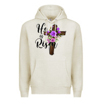 Oatmeal Heather he is risen matthew 28 6 Premium Hoodie - Jasminsmagicworld