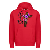 Red he is risen matthew 28 6 Premium Hoodie - Jasminsmagicworld