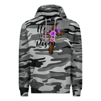 Slate Camo he is risen matthew 28 6 Premium Hoodie - Jasminsmagicworld