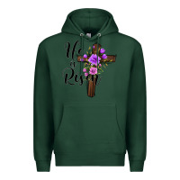 Sports Green he is risen matthew 28 6 Premium Hoodie - Jasminsmagicworld