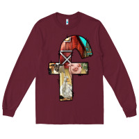 Burgundy farm life alphabet lowercase letters f Long Sleeve Tee - BundleAndBundleShop
