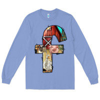Colony Blue farm life alphabet lowercase letters f Long Sleeve Tee - BundleAndBundleShop