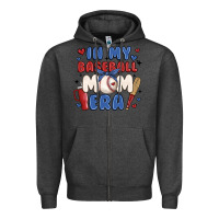 Charcoal Heather in my baseball mom era Zipper Hoodie - JahusDesignShop