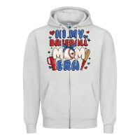 Dove Grey in my baseball mom era Zipper Hoodie - JahusDesignShop