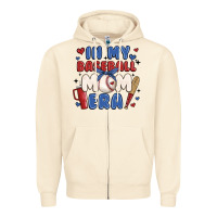 Sandshell in my baseball mom era Zipper Hoodie - JahusDesignShop