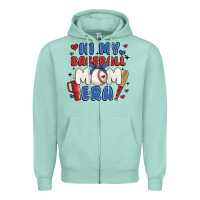 Seafoam in my baseball mom era Zipper Hoodie - JahusDesignShop