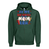 Sports Green in my baseball mom era Zipper Hoodie - JahusDesignShop