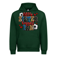 Forest Green little sister biggest fan soccer Urban Hoodie - Jasminsmagicworld