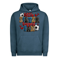 Pigment Midnight Navy little sister biggest fan soccer Urban Hoodie - Jasminsmagicworld