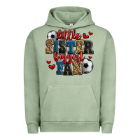 Pigment Oil Green little sister biggest fan soccer Urban Hoodie - Jasminsmagicworld