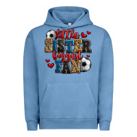 Pigment Pebble Blue little sister biggest fan soccer Urban Hoodie - Jasminsmagicworld