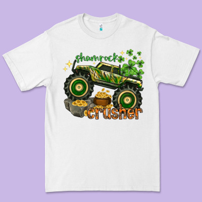 Shamrock Crusher St. Patrick's Day Premium Tee Designed By Howdyjamesfarm