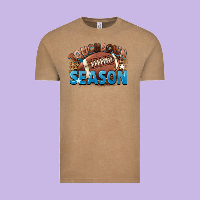 Touchdown Season Vintage Tee Designed By Fadigitalartstudio