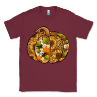 Burgundy leopard cowhide sunflower pumpkin Classic Tee - Jasminsmagicworld