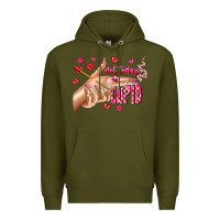 Army Green Not Today Cupid Premium Hoodie - CowhideDigitalArt