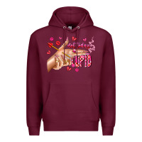 Burgundy Not Today Cupid Premium Hoodie - CowhideDigitalArt
