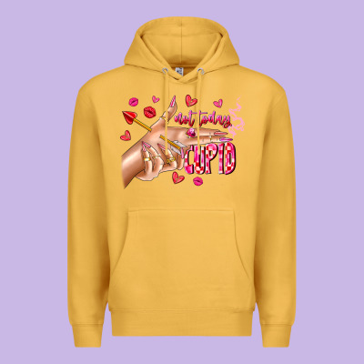 Not Today Cupid Premium Hoodie Designed By Cowhidedigitalart