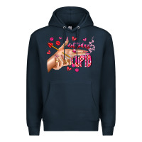 Navy Not Today Cupid Premium Hoodie - CowhideDigitalArt