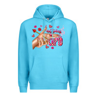 Ocean Blue Not Today Cupid Premium Hoodie - CowhideDigitalArt